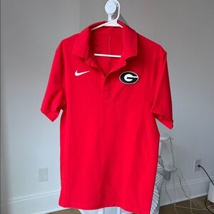 Nike UGA University of Georgia Red Men's Polo with Logo size small